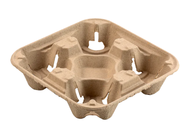 4-Cup Drink Carrier – Recyclable Paper Cup Holder